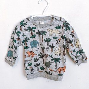 Baby Boy H+M Safari Sweatshirt sz 9-12 mo